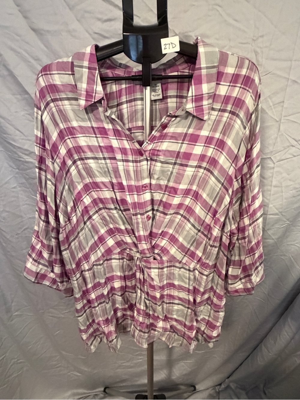 Catherine’s Lightweight Purple Plaid Top